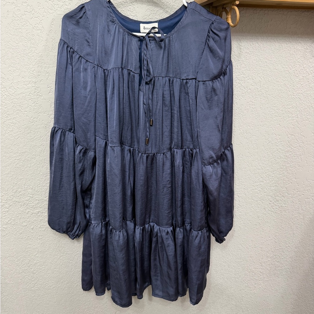 Women's Long Sleeve Dress in Blue